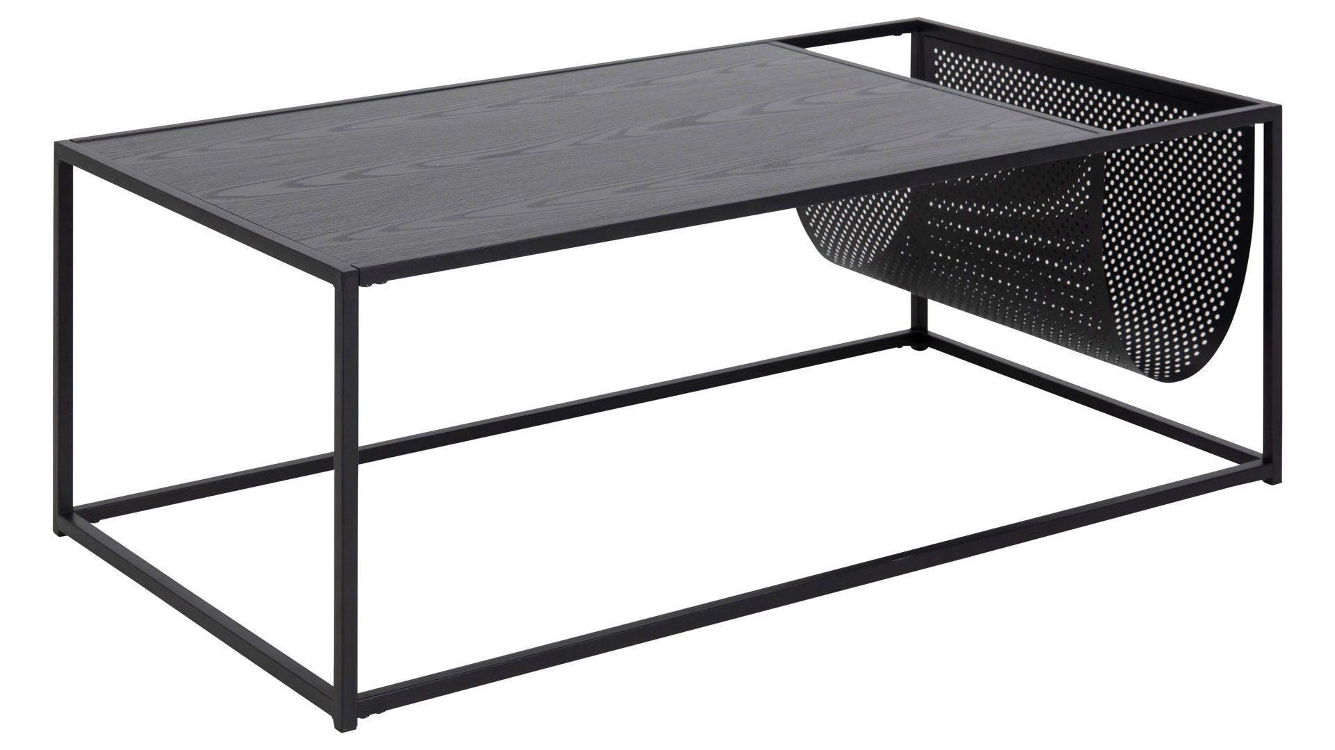 Couchtisch Actona group a/s aus Holz in Schwarz Couchtisch Seaford schwarze Esche – ca. 110 x 60 cm