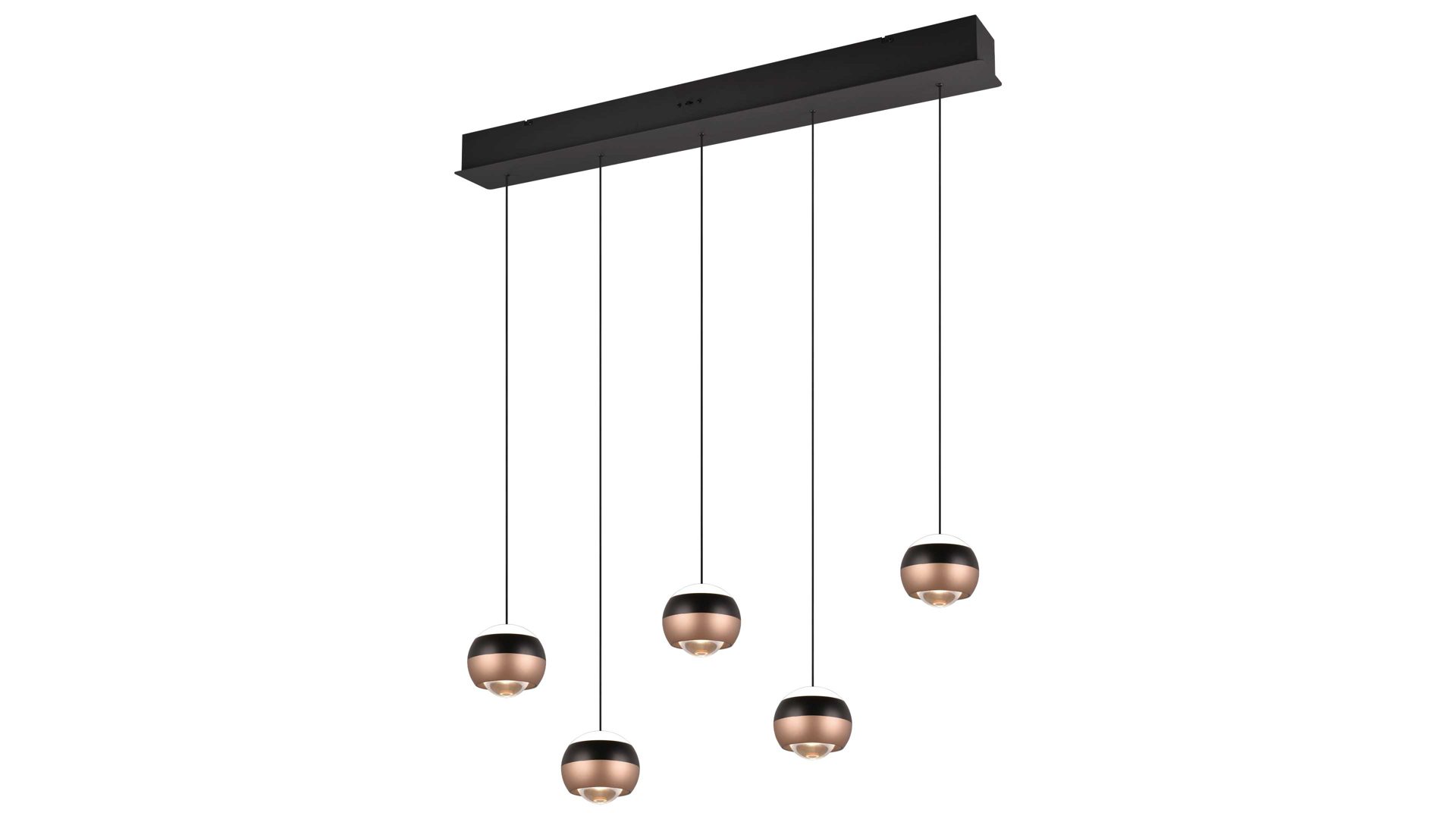 Pendelleuchte Trio leuchten aus Metall in Schwarz TRIO Leuchten Serie Orbit - Hängelampe mattschwarzes Metall - Länge ca. 100 cm