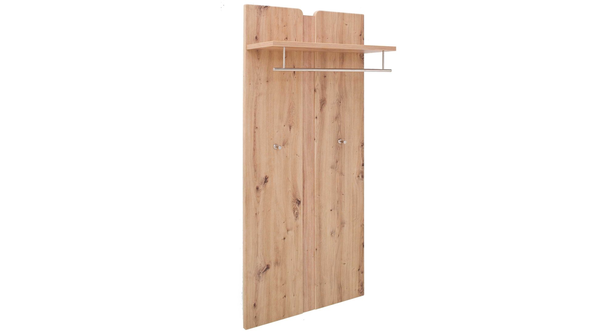 Wandgarderobe Mca furniture aus Holz in Holzfarben Wandgarderobe Torino Balkeneiche – ca. 70 x 156 cm