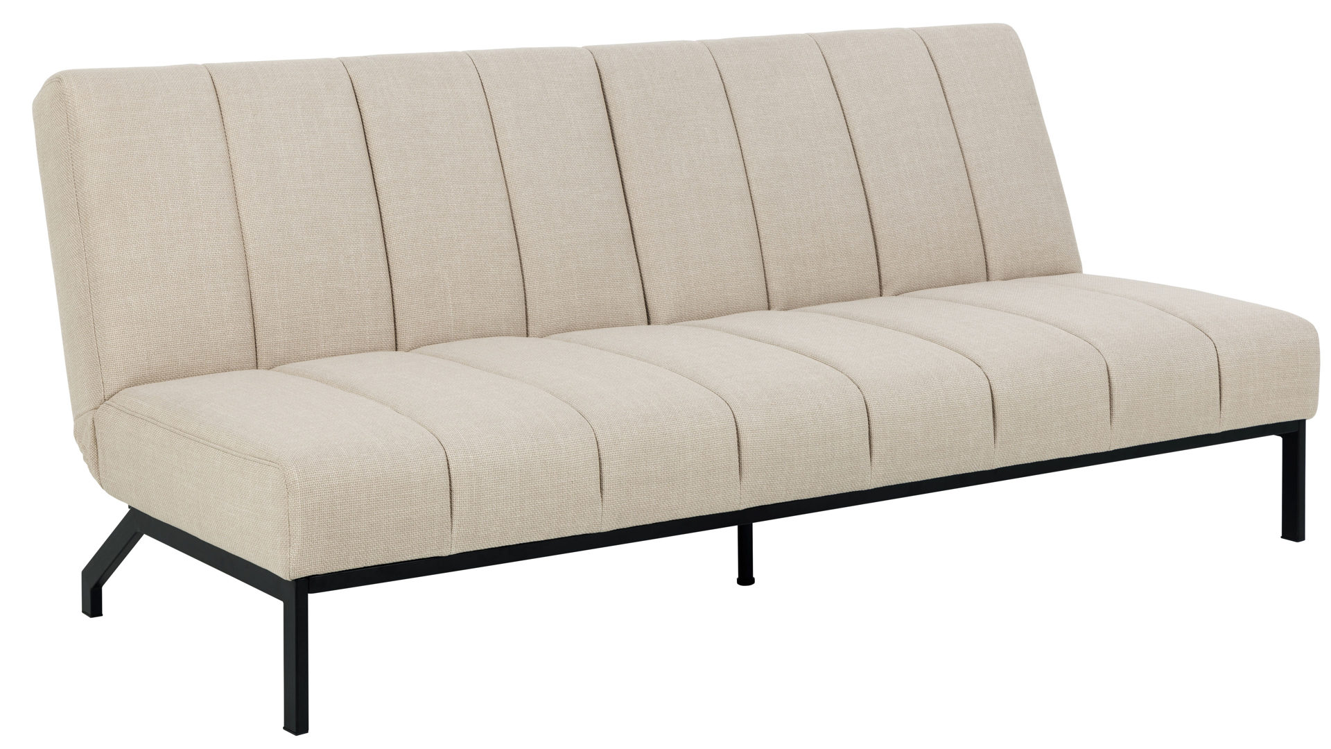 Schlafsofa Actona group a/s aus Stoff in Beige Schlafsofa Caix beiger Bezug Basel 24 - Länge ca. 198 cm