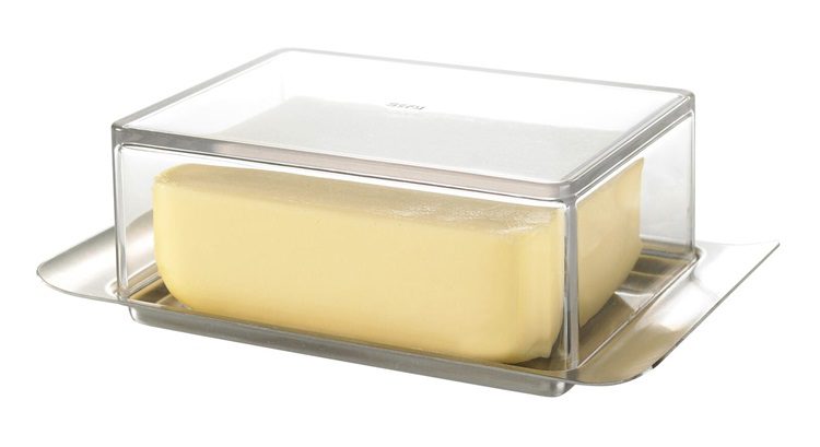 Küchenhelfer Gefu aus Kunststoff in Silber Transparent GEFU Butterdose hochwertiger Edelstahl & Kunststoff