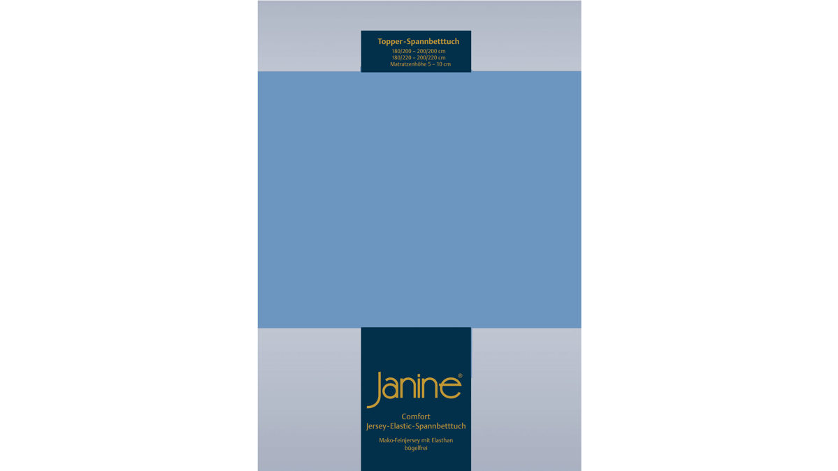 Spannbettlaken Janine aus Stoff in Blau Janine® Spannbettlaken Blau - ca. 100 x 200 cm