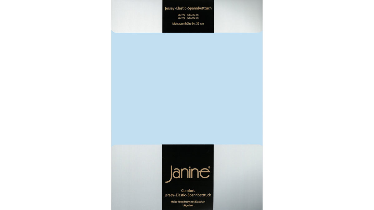 Spannbettlaken Janine aus Stoff in Hellblau Janine® Spannbettlaken Hellblau - ca. 200 x 200 cm