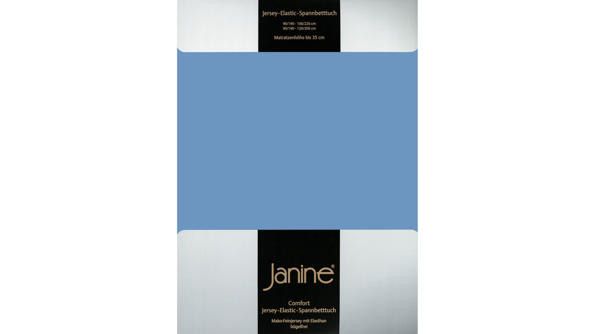 Spannbettlaken Janine® aus Stoff in Blau Janine® Spannbettlaken Blau - ca. 100 x 200 cm