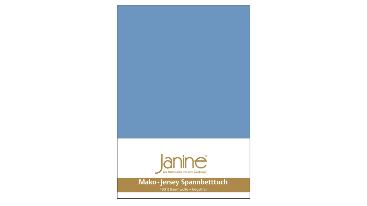 Spannbettlaken Janine® aus Stoff in Blau Janine® Spannbettlaken Blau - ca. 150 x 200 cm