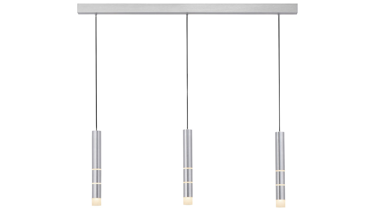 Pendelleuchte Paul neuhaus aus Metall in Aluminium NeuhausPURE® Leuchten Serie Vega alufarbenes Metall - Länge ca. 120 cm