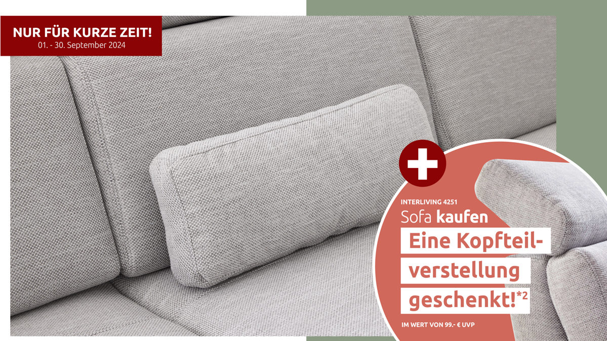 Einzelkissen Interliving aus Stoff in Hellgrau Interliving Sofa Serie 4251 – Nierenkissen platinfarbener Bezug Vaneo 7