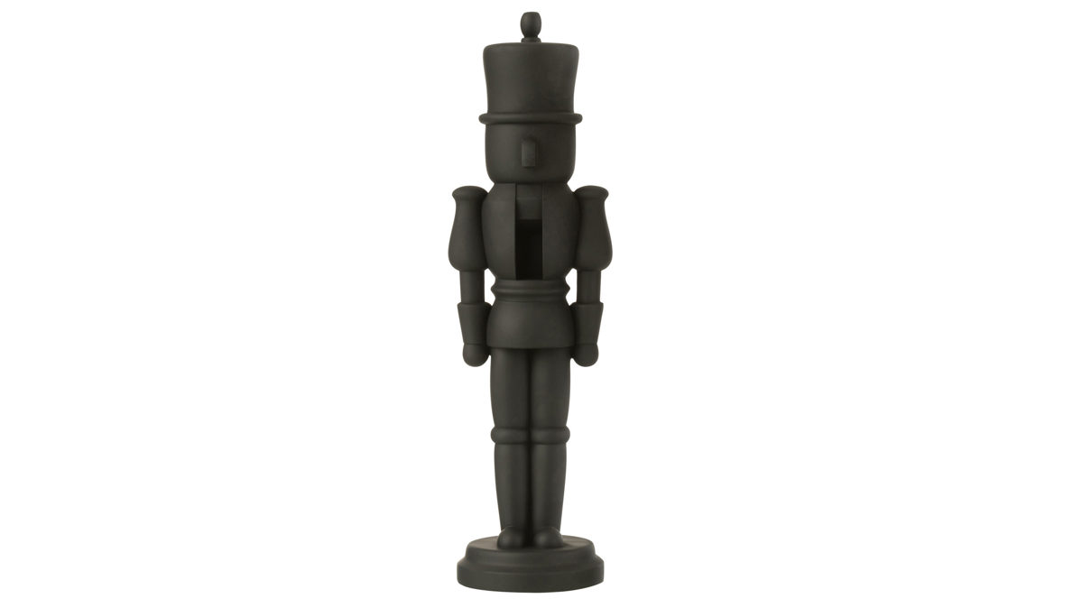 Figur Jolipa aus Kunststoff in Schwarz Nussknackerfigur schwarzes Polyresin - Höhe ca. 47 cm