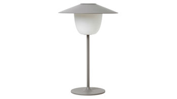 Tischleuchte Blomus aus Metall in Braun blomus mobile Leuchte Ani Lamp braungraues Aluminium & Milchglas – Durchmesser ca. 22 cm